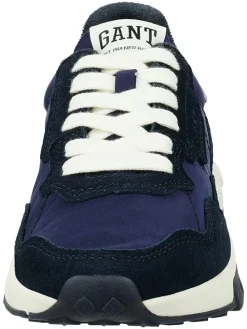 Leren sneakers "Youtron" donkerblauw