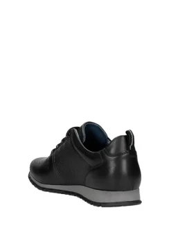 Leren sneakers zwart