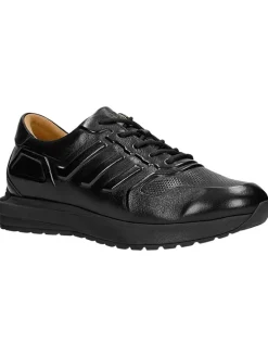 Leren sneakers zwart