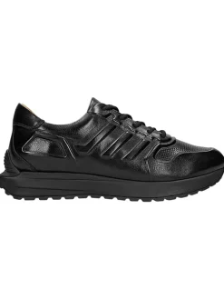 Leren sneakers zwart