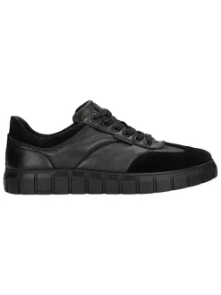 Leren sneakers zwart