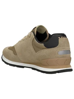 Leren sneakers zwart/beige