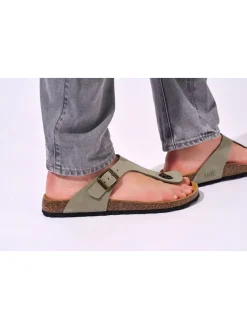 Leren teenslippers 