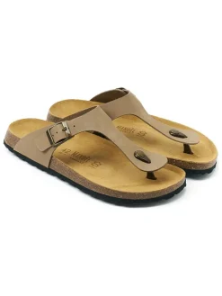 Leren teenslippers 