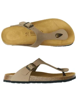 Leren teenslippers 