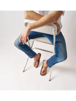 Leren teenslippers 