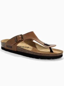 Leren teenslippers 