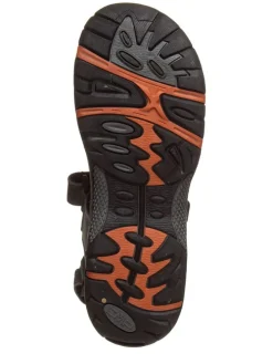 Leren trekkingsandalen "Almaak" donkergrijs