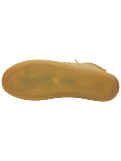 Leren veterschoenen beige