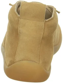 Leren veterschoenen beige