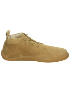 Leren veterschoenen beige