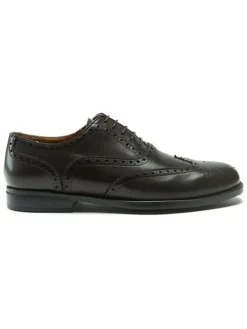 Leren veterschoenen bruin