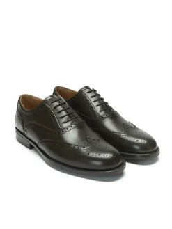 Leren veterschoenen bruin