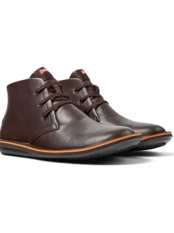 Leren veterschoenen bruin