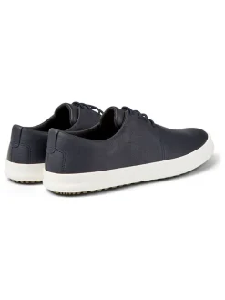 Leren veterschoenen donkerblauw