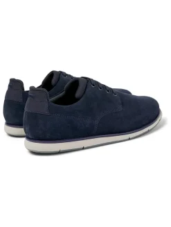 Leren veterschoenen donkerblauw