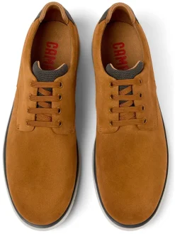 Leren veterschoenen lichtbruin
