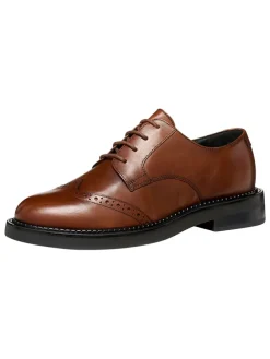 Leren veterschoenen "Serilda" lichtbruin