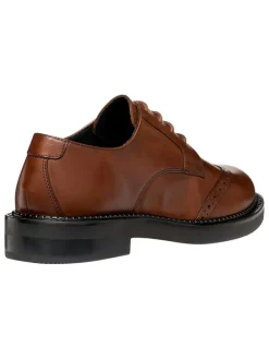 Leren veterschoenen "Serilda" lichtbruin