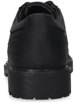 Leren veterschoenen zwart