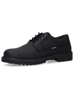 Leren veterschoenen zwart