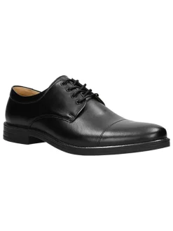 Leren veterschoenen zwart