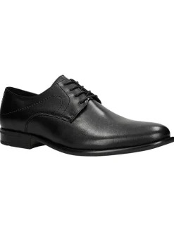 Leren veterschoenen zwart