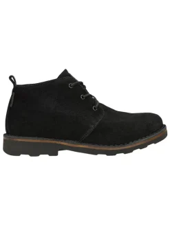 Leren veterschoenen zwart