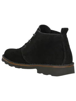 Leren veterschoenen zwart