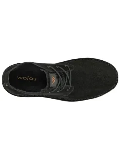 Leren veterschoenen zwart