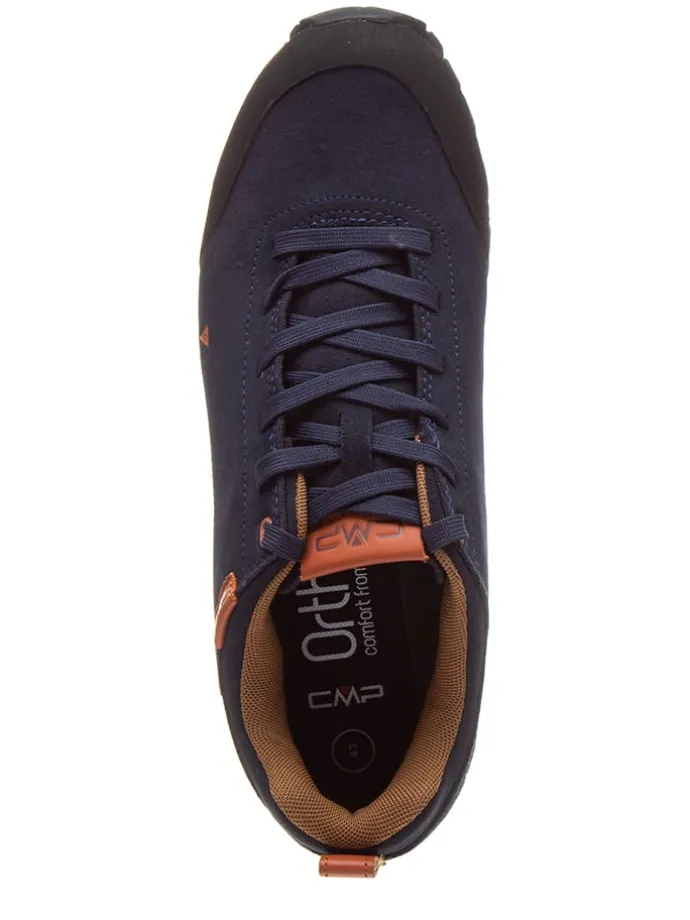 Leren wandelschoenen "Elettra" donkerblauw