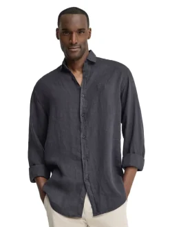Linnen blouse antraciet