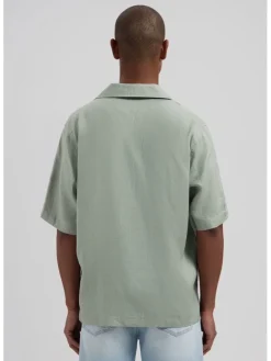 Linnen blouse groen