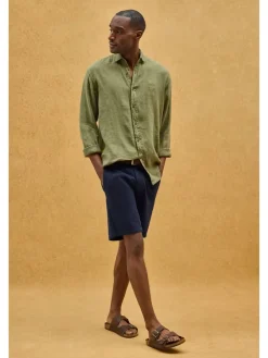 Linnen blouse kaki