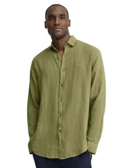 Linnen blouse kaki
