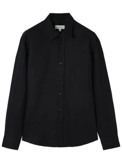 Linnen blouse "Marco" - slim fit - donkerblauw