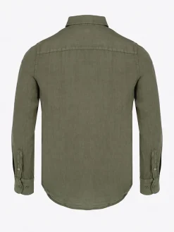 Linnen blouse - regular fit - kaki