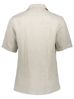 Linnen blouse - Slim fit - lichtgrijs