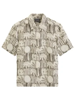 Linnen blouse taupe/beige
