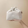 Lunchtas "Pochette M" crème - (B)18 x (H)19 cm