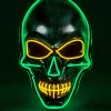 Masker "ZILVEREN DOODSHOOFDMASKER MET GEKLEURDE LEDS" meerkleurig