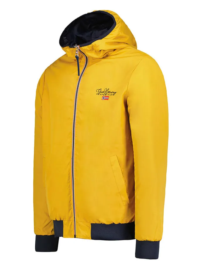 Omkeerbare tussenjas "Arrivial" donkerblauw/geel