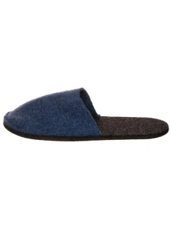 Pantoffels "Happy" donkerblauw/zwart