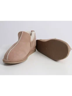 Pantoffels met lamsvacht "Drammen" lichtbruin