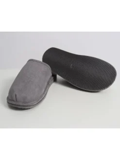 Pantoffels met lamsvacht "Toni" grijs