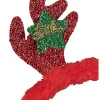 Pluchen oorbeschermers rood/groen