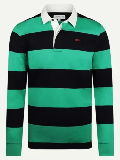 Pololongsleeve groen/zwart