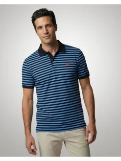 Poloshirt blauw/zwart