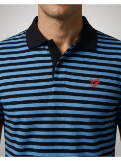 Poloshirt blauw/zwart