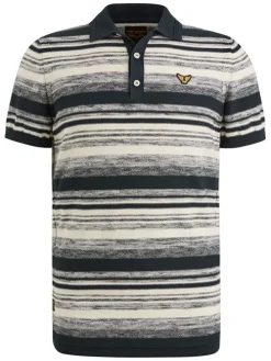 Poloshirt donkerblauw/crème